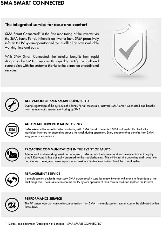INVERTER SMA 3KW, ON-GRID, SINGLE-PHASE, 2 MPPT, NO DISPLAY, WIFI SB3.0-1AV-41