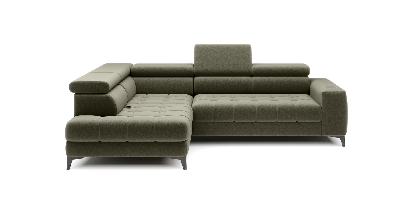 Astona - L-Shape Corner Sofa Bed with Sleeping Function Storage Various Colour > Width 280 cm <