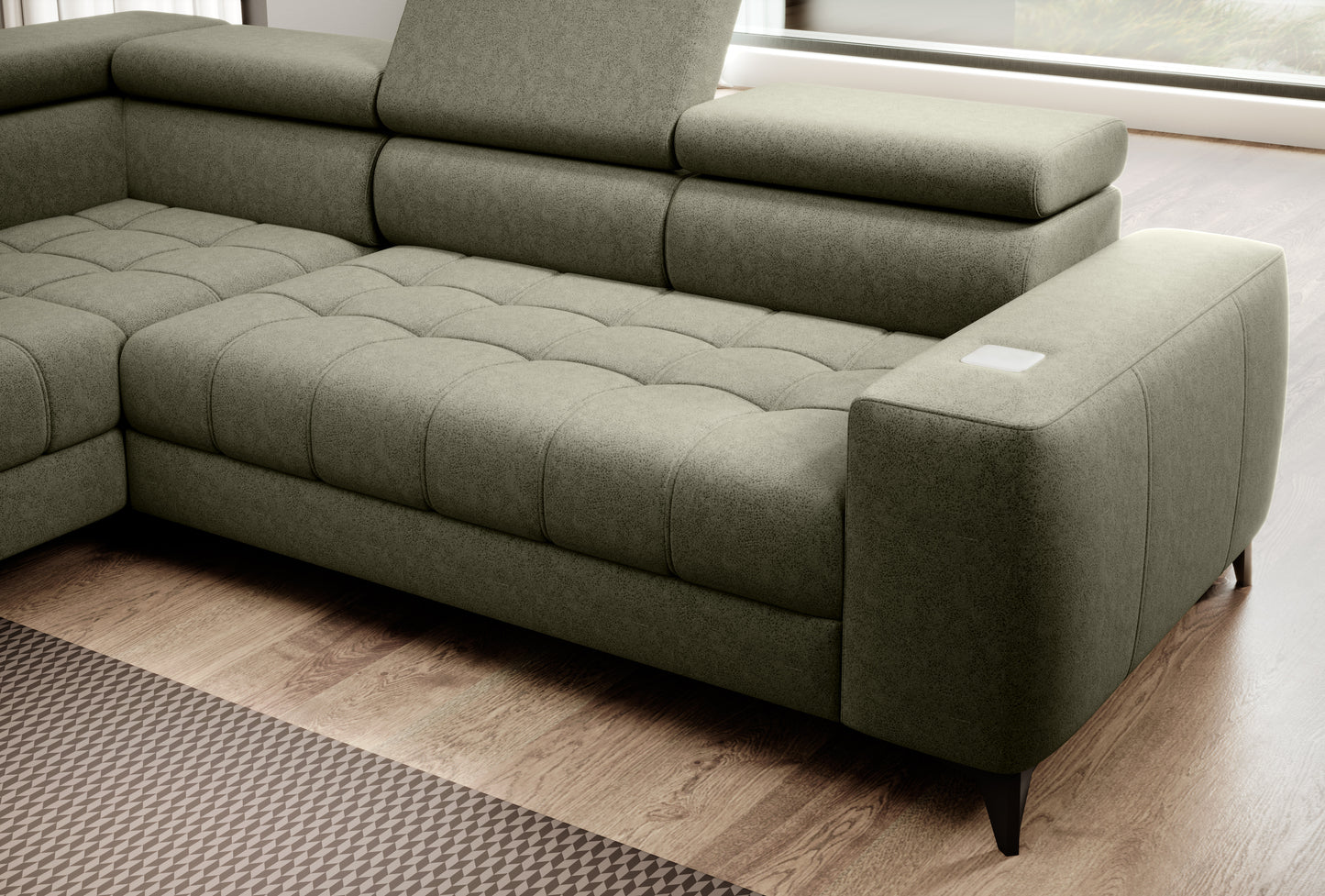 Astona - L-Shape Corner Sofa Bed with Sleeping Function Storage Various Colour > Width 280 cm <
