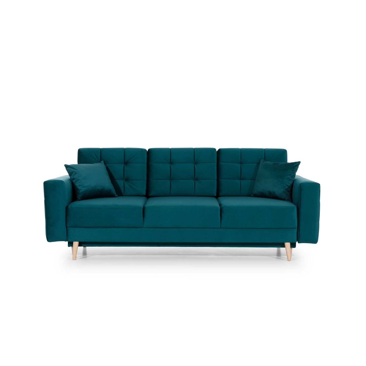 ASGARD - Sofa Bed with Sleeping Function Storage Fabric Many Colours > Width 233 cm <
