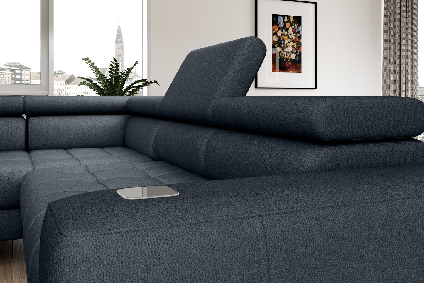 Bardo - L-Shape Corner Sofa Storage For Bedding Various Colour > Width 280 cm <