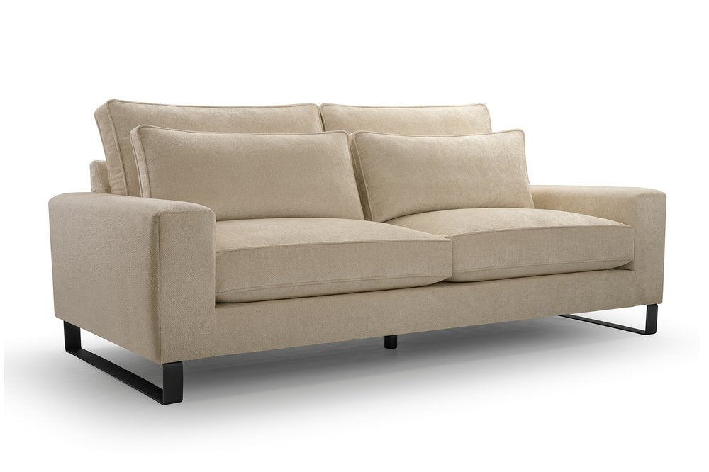 CARA - Sofa in Fabric, Many Colours, Very Comfortable >221cm x 106cm<