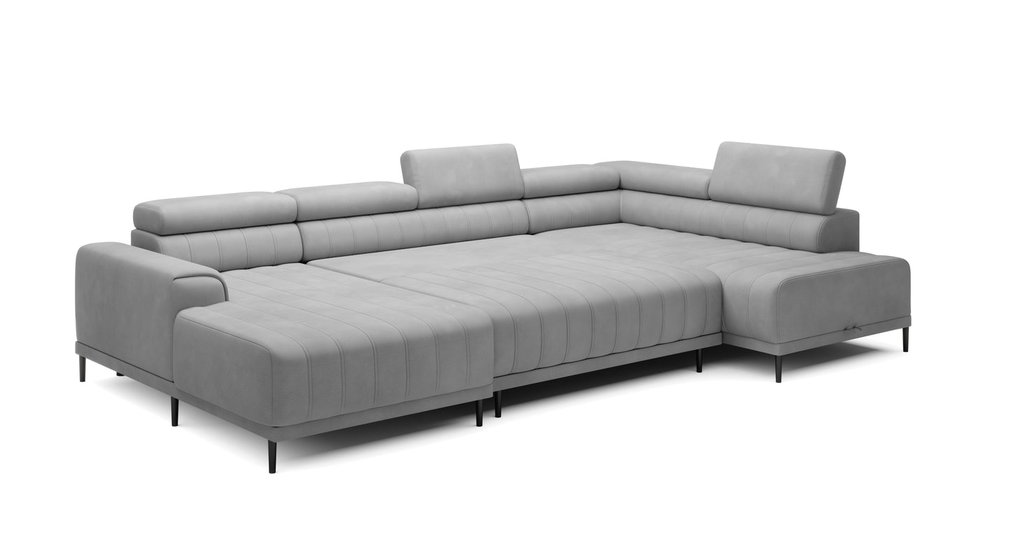 Caldese - U-Shape Corner Sofa Bed with Sleeping Function Storage Various Colour > Width 342 cm <
