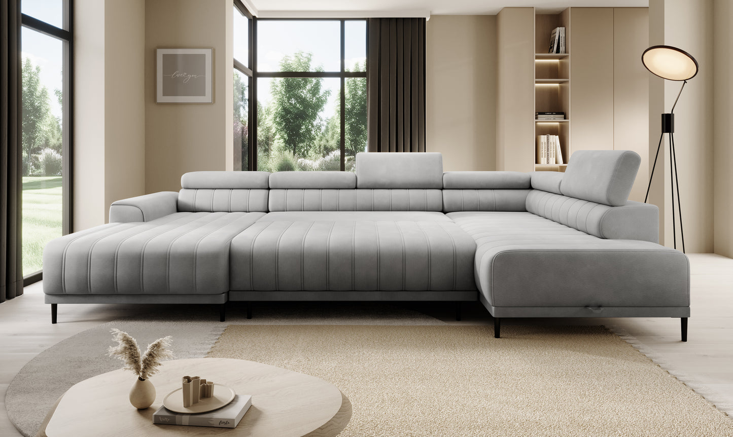 Caldese - U-Shape Corner Sofa Bed with Sleeping Function Storage Various Colour > Width 342 cm <