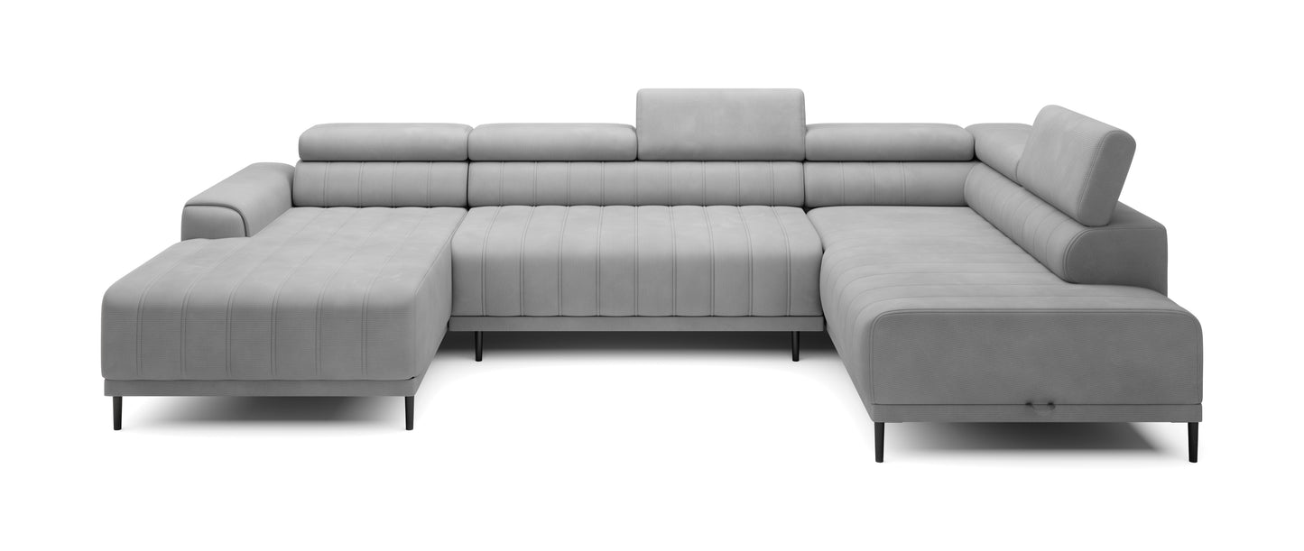 Caldese - U-Shape Corner Sofa Bed with Sleeping Function Storage Various Colour > Width 342 cm <