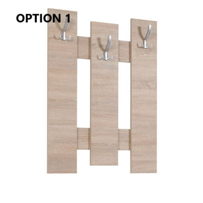 HNT hall set - Wardrobe Triple Hanger Lower Cabinet with Door Sonoma Oak 133x193 cm
