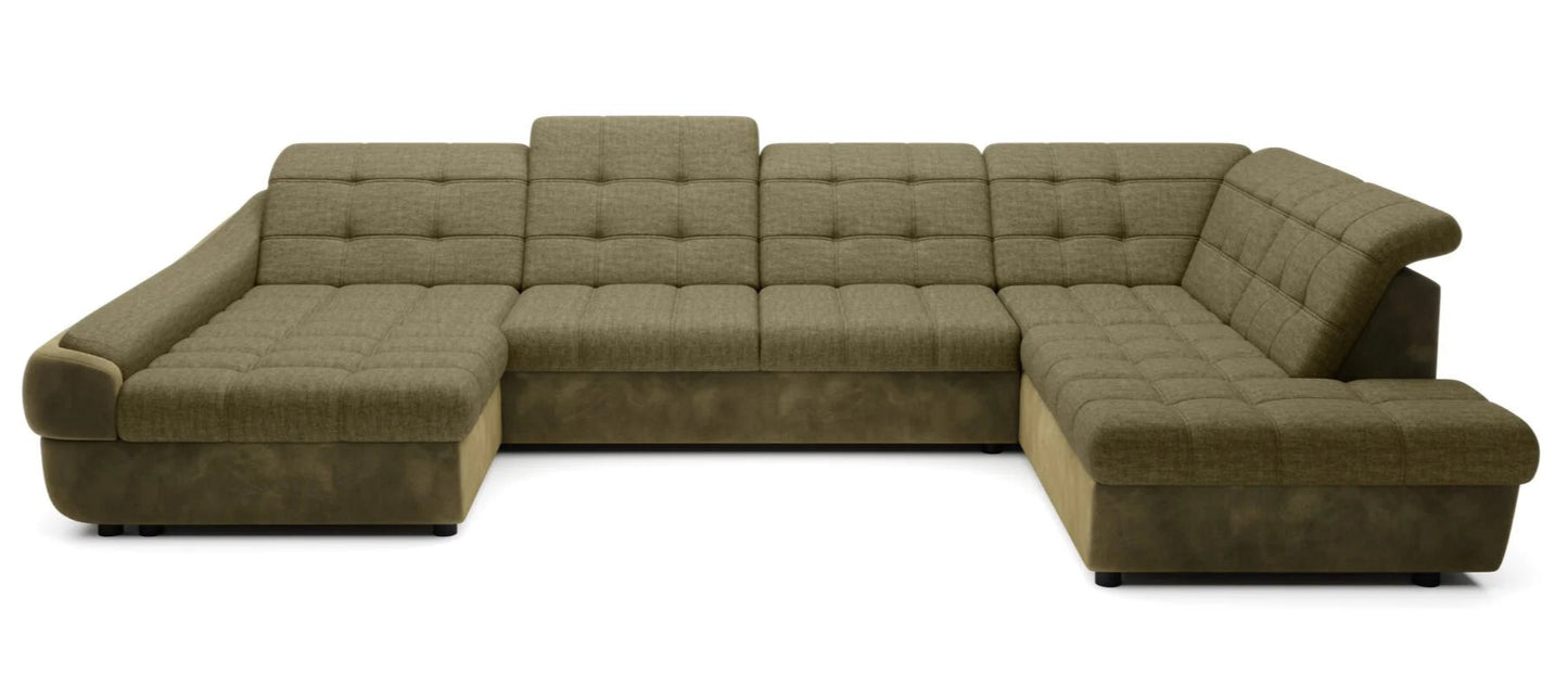Idylla XL- U-Shape Corner Sofa Bed with Sleeping Function Storage Various Colour > Width 365 cm <