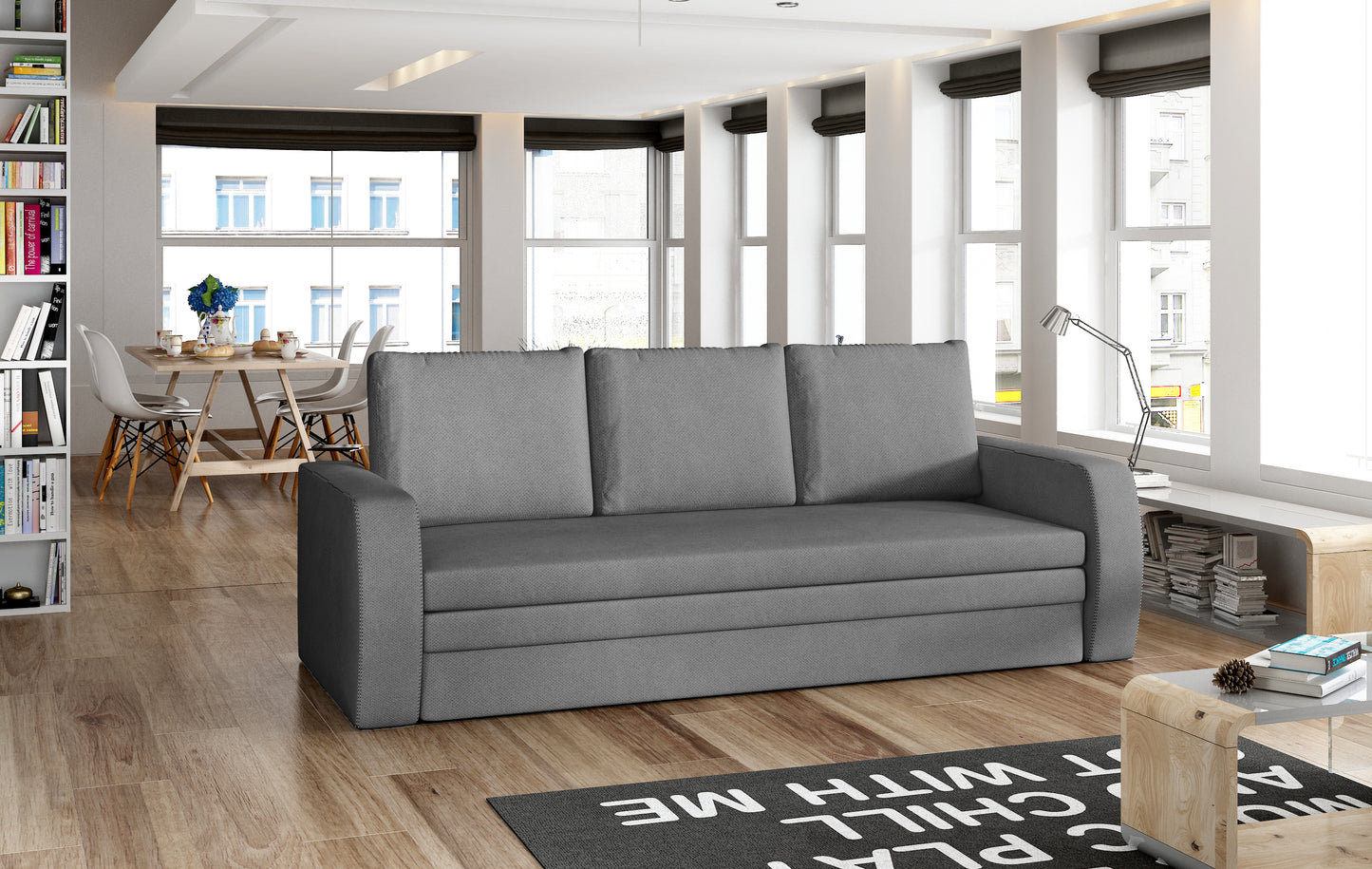 Inversa - Fold-out Sofa Bed with Storage, Various Colours >220x83cm<
