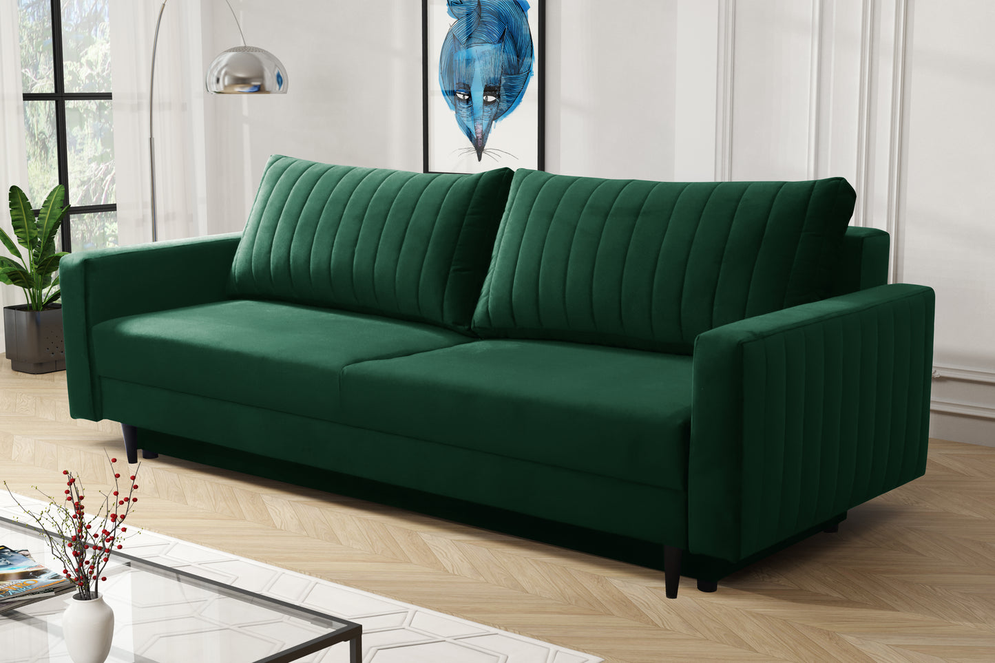 PARELLO Sofa Bed with sleeping function > <