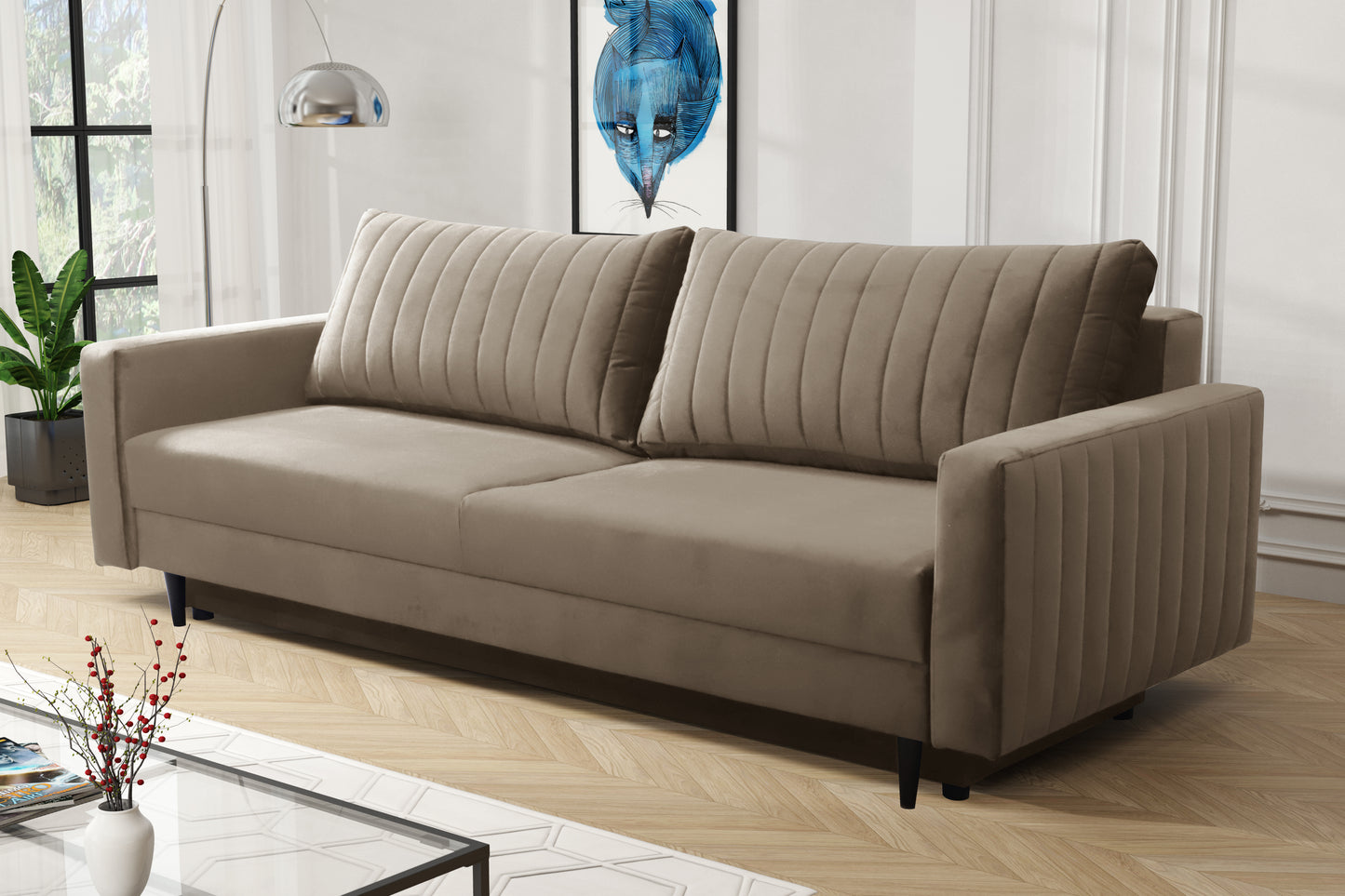 PARELLO Sofa Bed with sleeping function > <