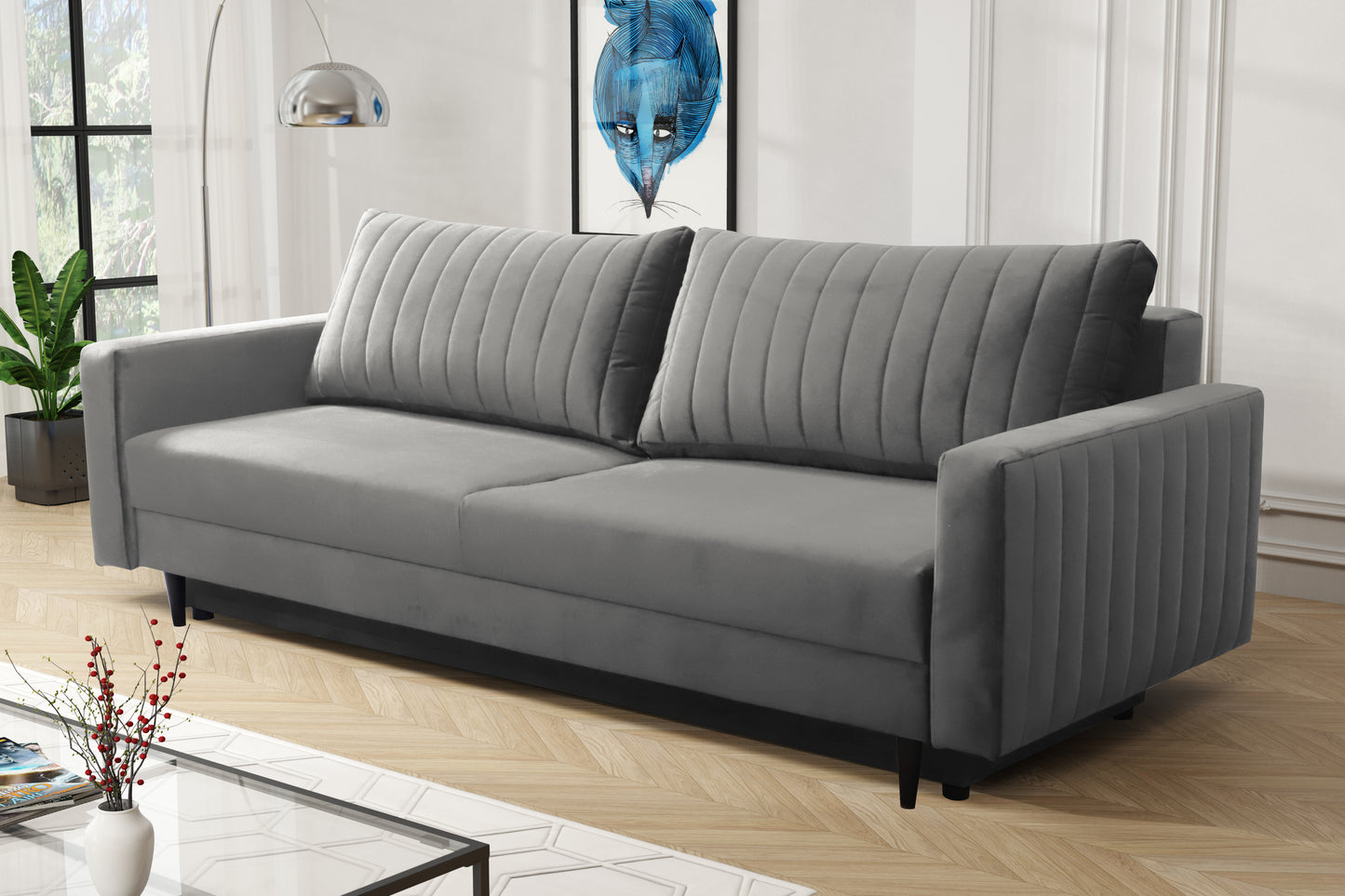 PARELLO Sofa Bed with sleeping function > <