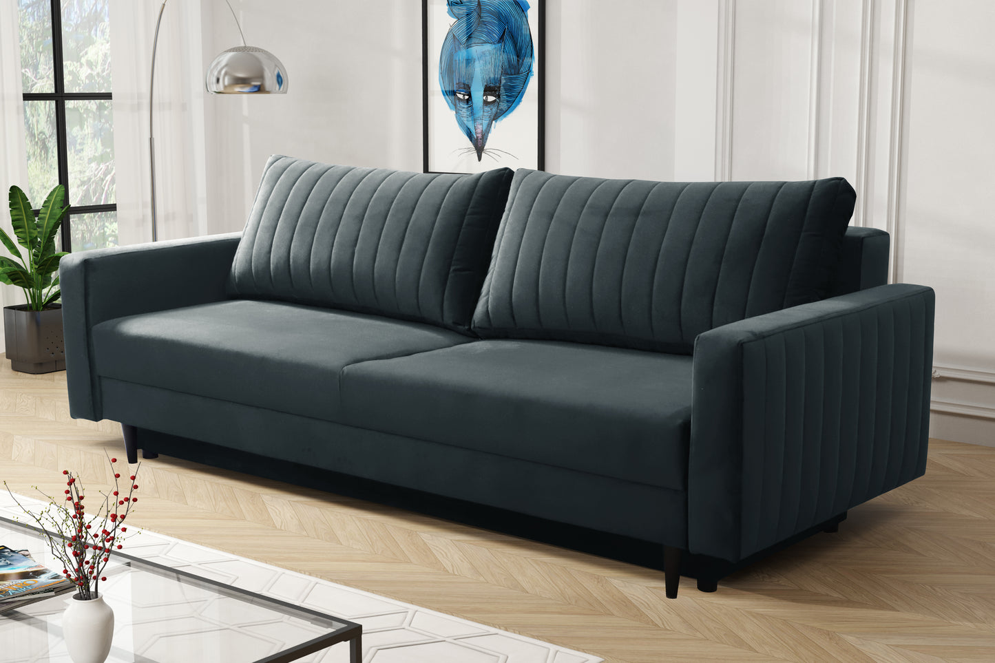 PARELLO Sofa Bed with sleeping function > <