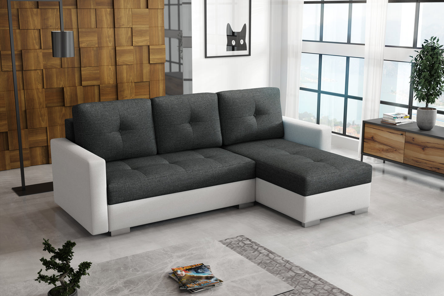 RODEO Corner Sofa Bed with sleeping function > 225cm <
