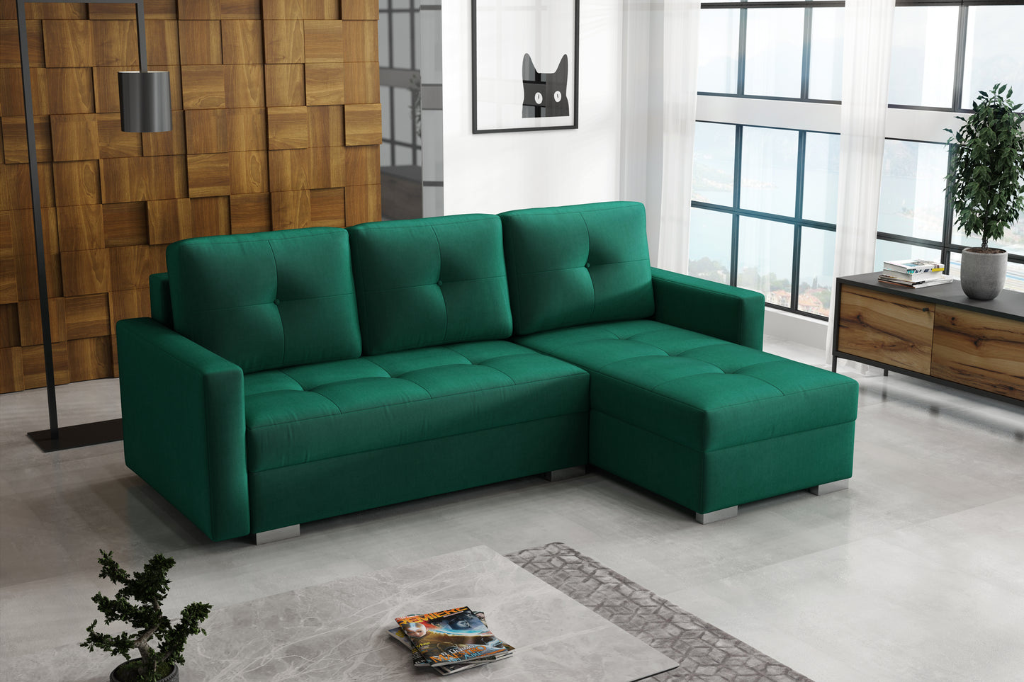 RODEO Corner Sofa Bed with sleeping function > 225cm <
