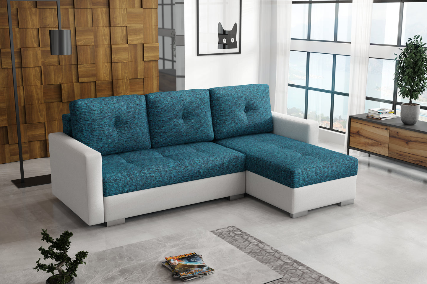 RODEO Corner Sofa Bed with sleeping function > 225cm <