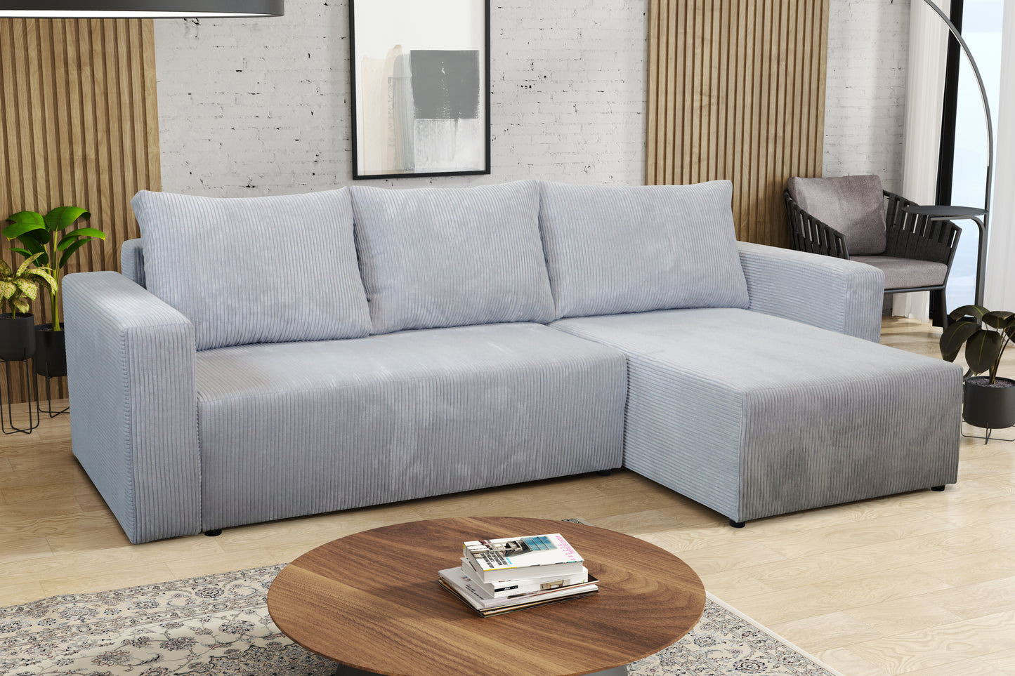 CLOUDIA Corner Sofa Bed with sleeping function > 230cm <