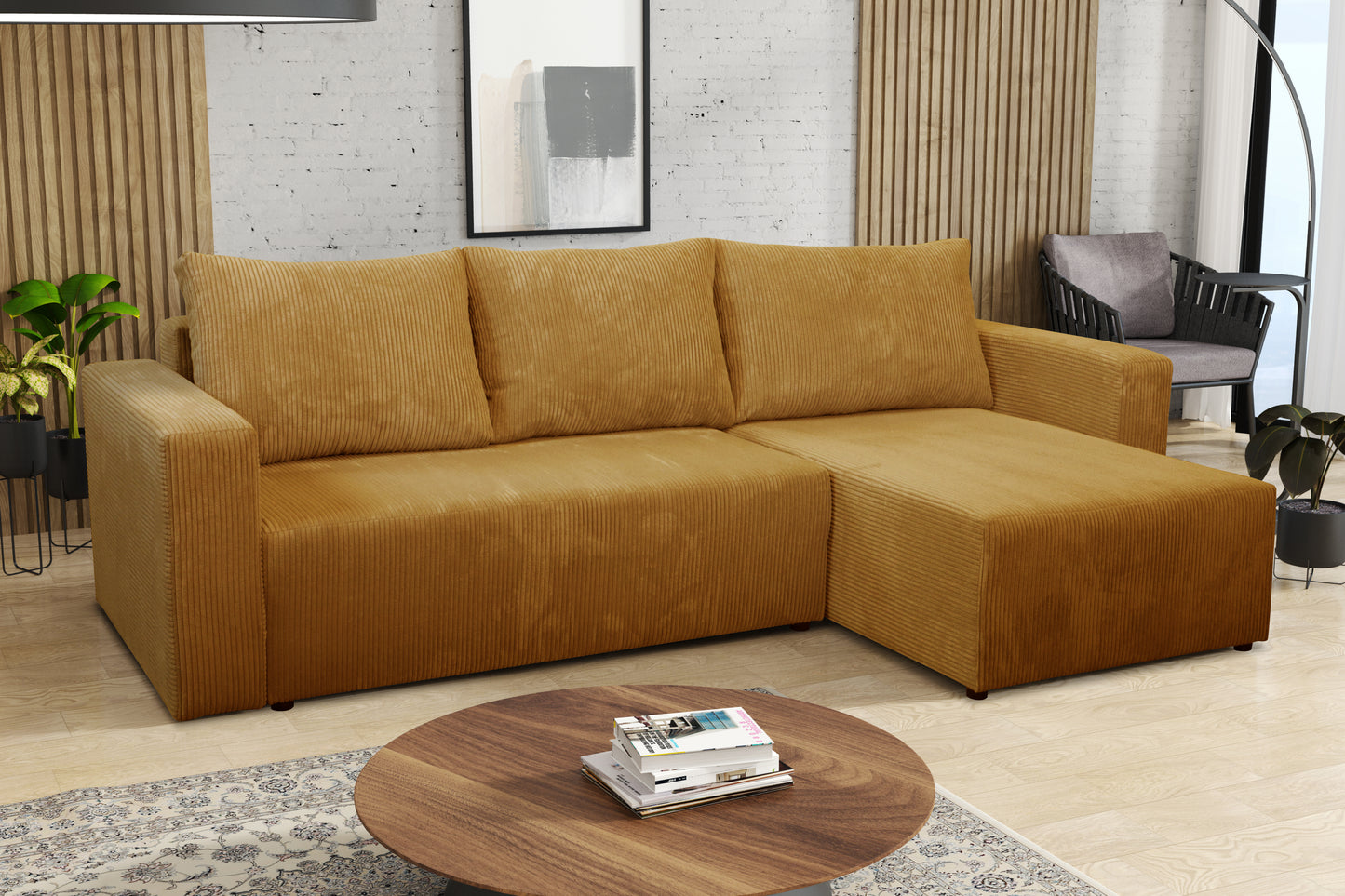 CLOUDIA Corner Sofa Bed with sleeping function > 230cm <