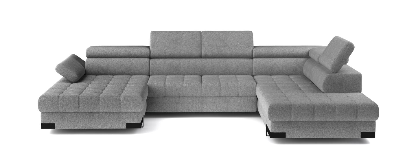 Sevilla - U-Shape Corner Sofa Bed with Sleeping Function Storage Various Colour > Width 339 cm <