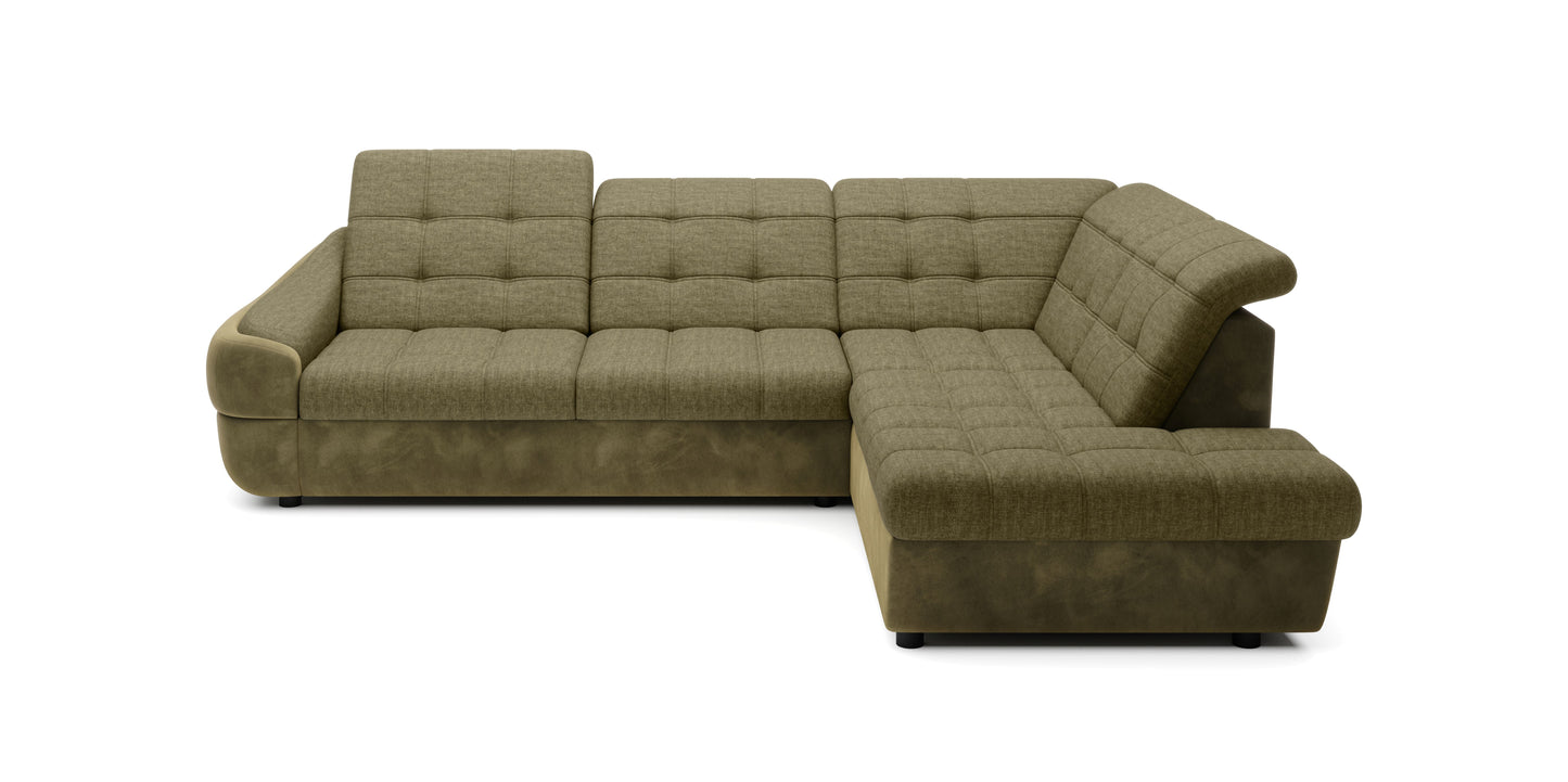 Idylla - L-Shape Corner Sofa Bed with Sleeping Function Storage Various Colour > Width 280 cm <