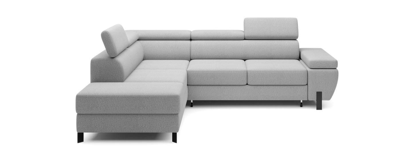Marina - L-Shape Corner Sofa Bed with Sleeping Function Storage Various Colour > Width 263 cm <