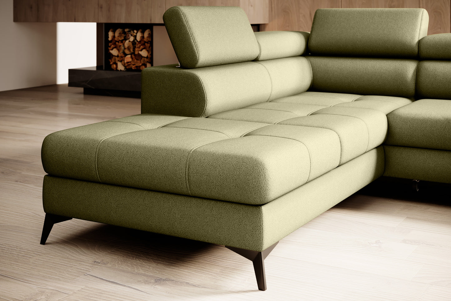Monca - L-Shape Corner Sofa Bed with Sleeping Function Storage Various Colour > Width 265 cm <