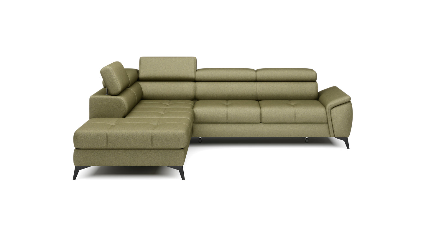 Monca - L-Shape Corner Sofa Bed with Sleeping Function Storage Various Colour > Width 265 cm <