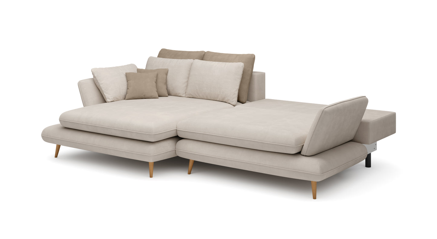 Montes - L-Shape Corner Sofa Bed with Sleeping Function Storage Various Colour > Width 283 cm <