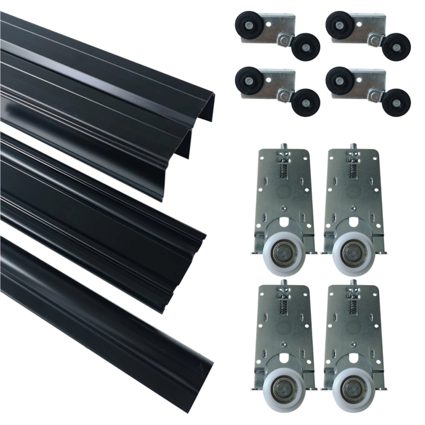 LOFT - 3 Sliding Doors Wardrobe With Drawers Shelves 2 Rail 2 Colours 180 cm