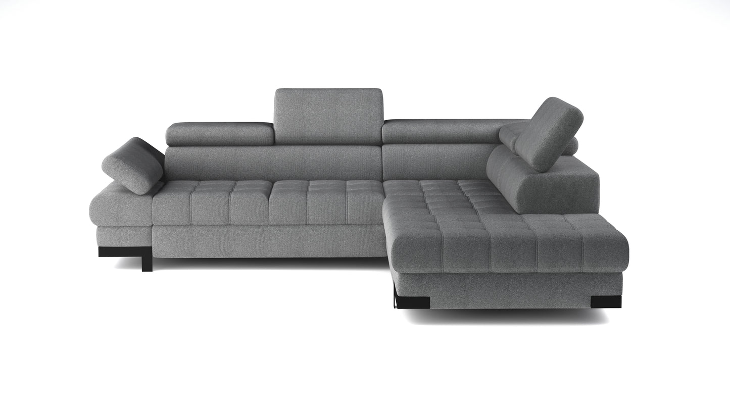 Sevilla - L-Shape Corner Sofa Bed with Sleeping Function Storage Various Colour > Width 263 cm <