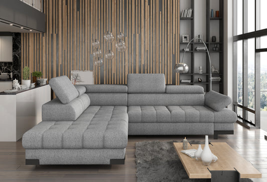 Sevilla - L-Shape Corner Sofa Bed with Sleeping Function Storage Various Colour > Width 263 cm <