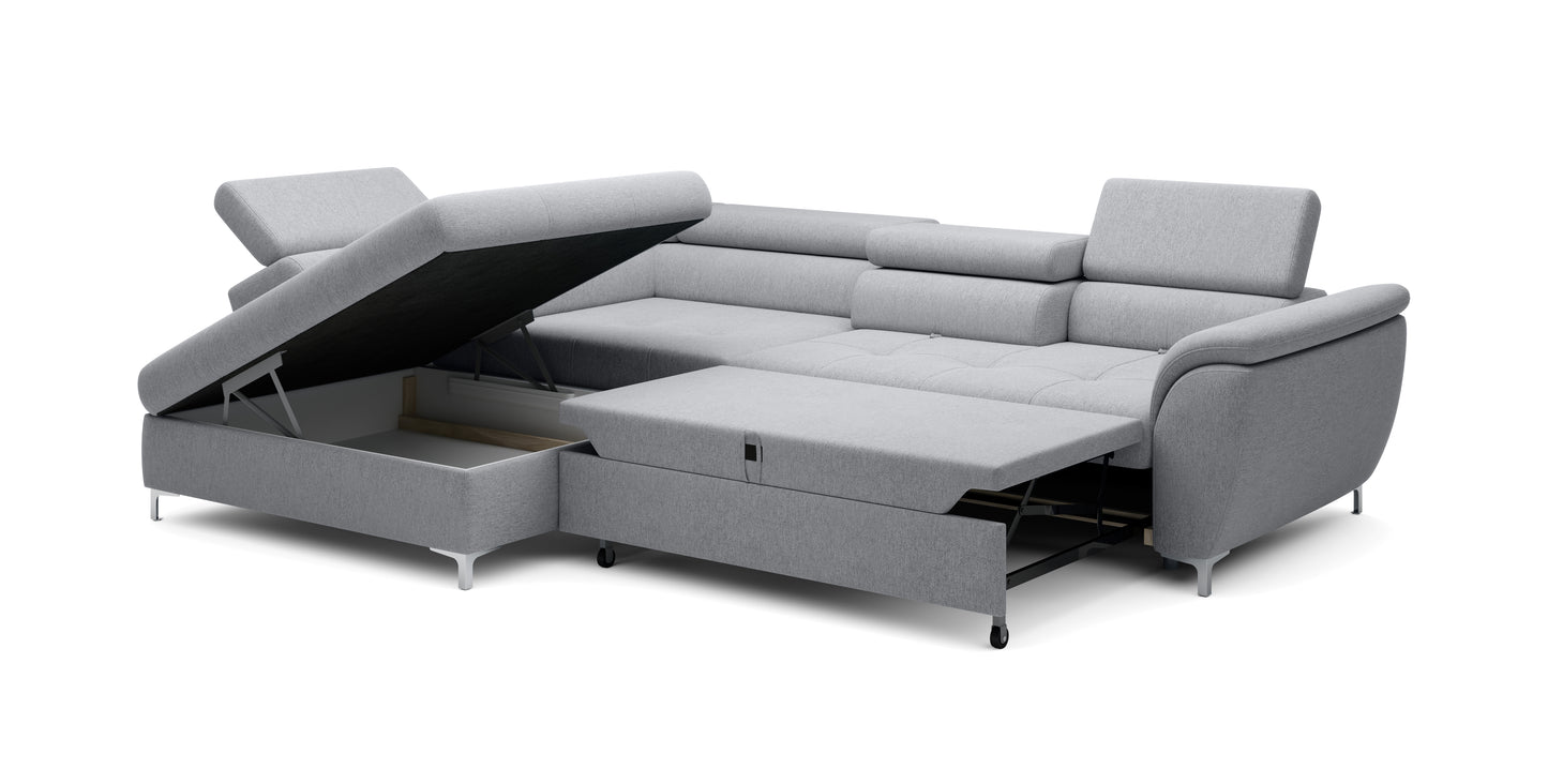Terdo - L-Shape Corner Sofa Bed with Sleeping Function Storage Various Colour > Width 290 cm <