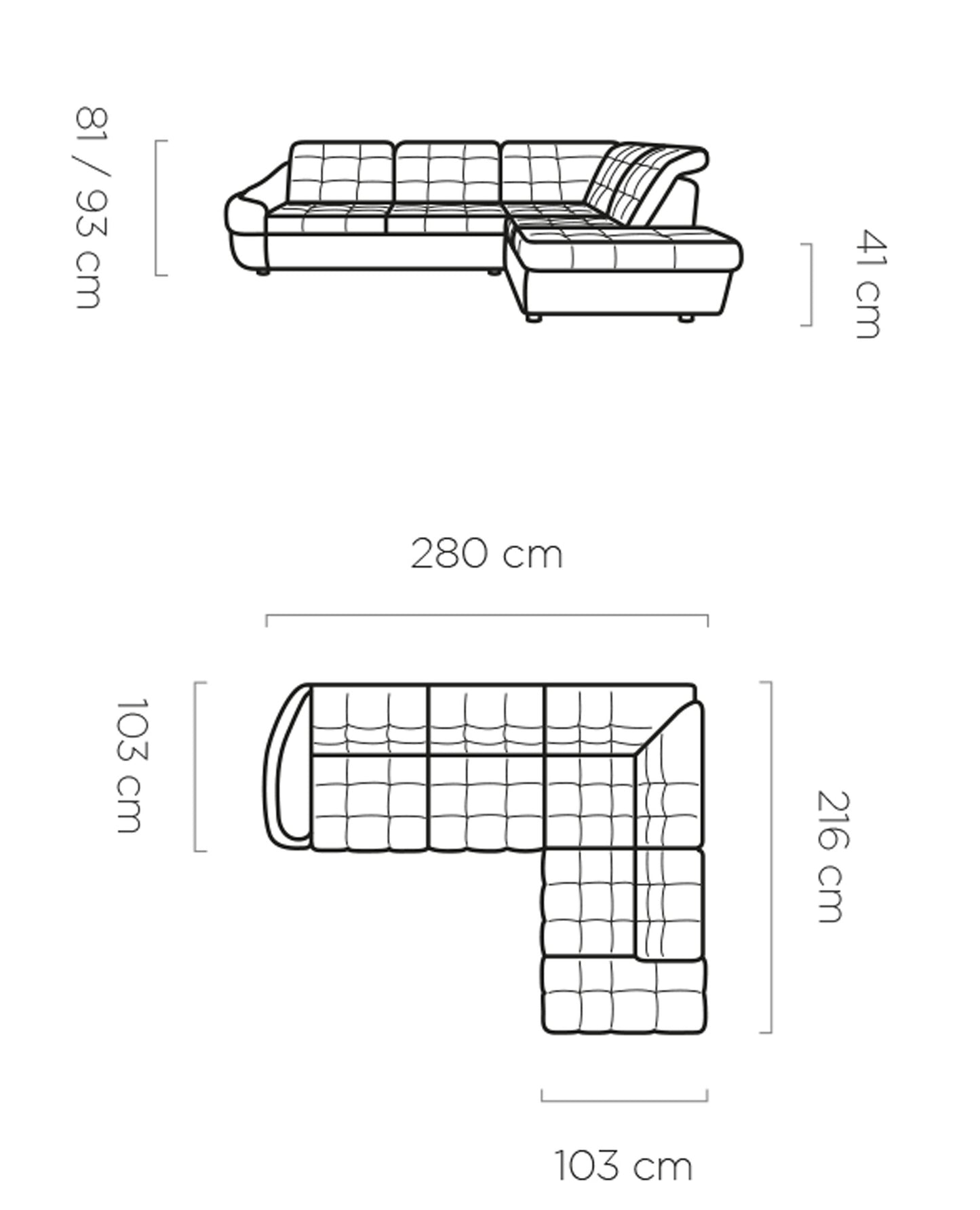 Idylla - L-Shape Corner Sofa Bed with Sleeping Function Storage Various Colour > Width 280 cm <