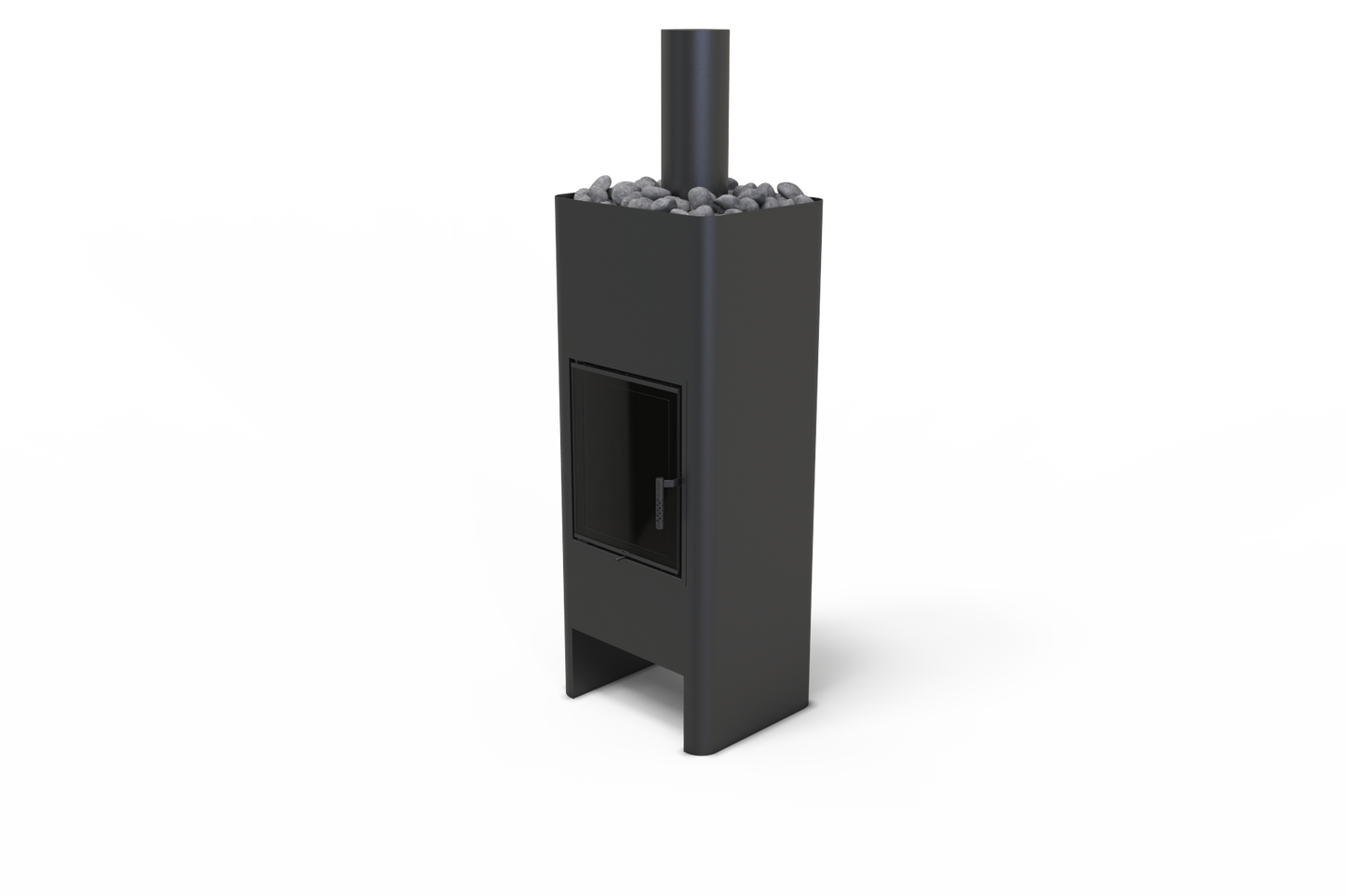 TIMO Freestanding Fireplace - Minimalist Form and High Efficiency, 2 Colours