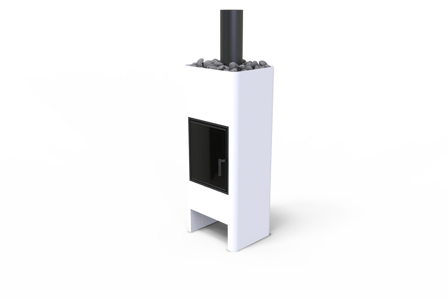 TIMO Freestanding Fireplace - Minimalist Form and High Efficiency, 2 Colours