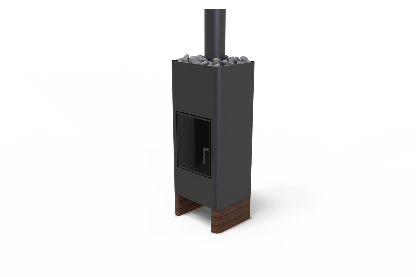 TIMO Freestanding Fireplace - Minimalist Form and High Efficiency, 2 Colours