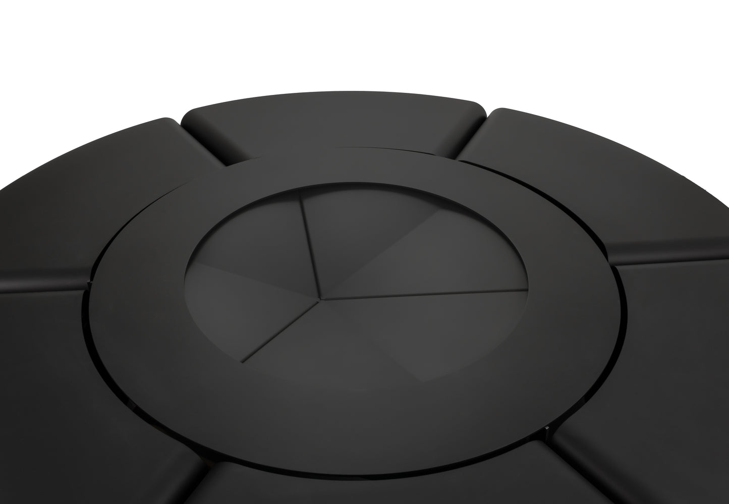 LOOP Modern Unico Fireplace Pit Garden Hearth Black Steel Outdoor 200cm or 250cm