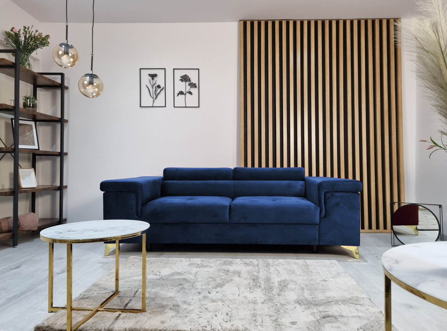 RIVALID - 2 Seater, Adjustable Headrests, Wavey Springs, HR Foam, Many Colours >210cm<