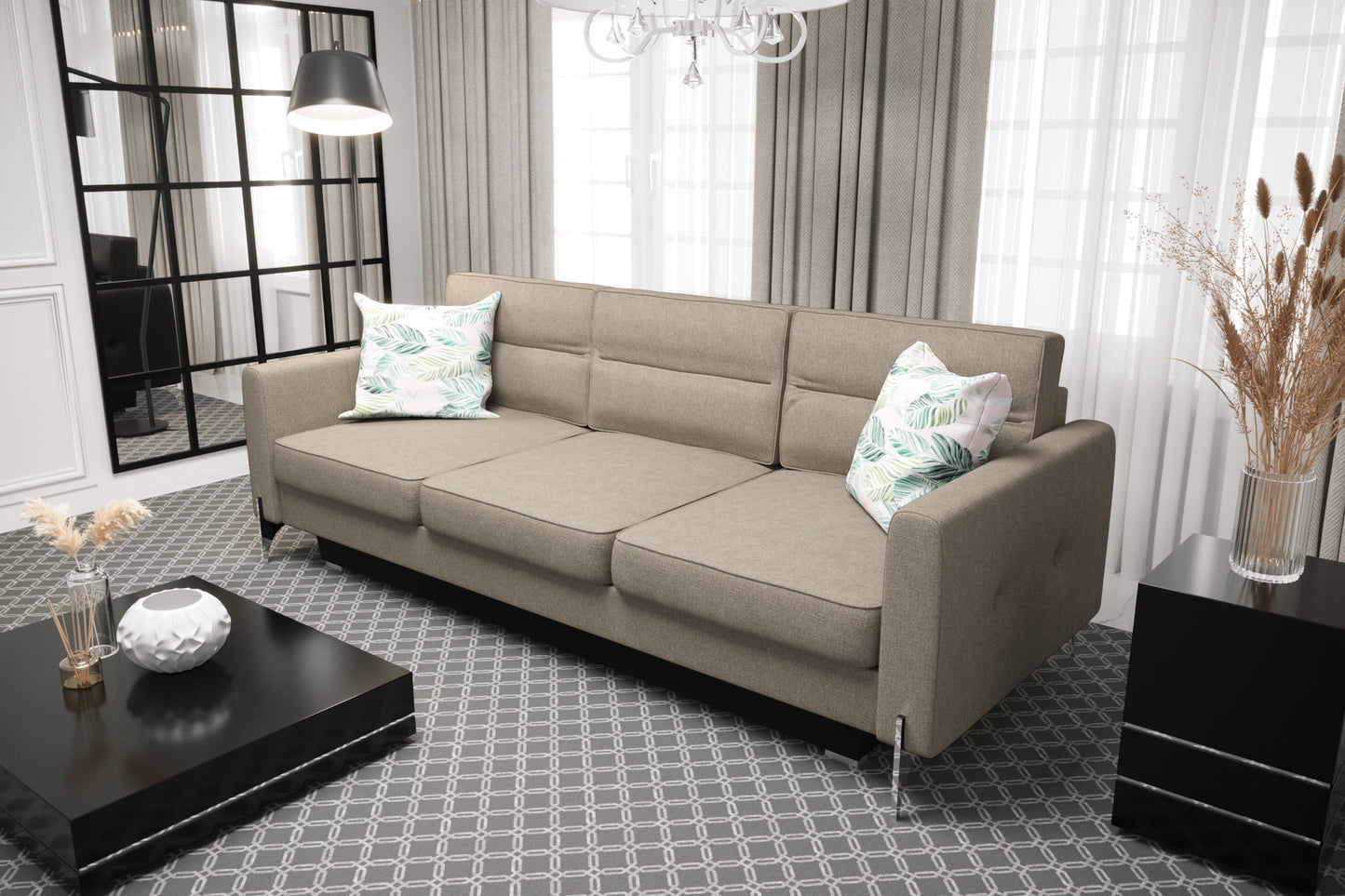 ARTI DL SOFA - Sofa Bed 3 Seater with Sleeping Function Modern >236cm<