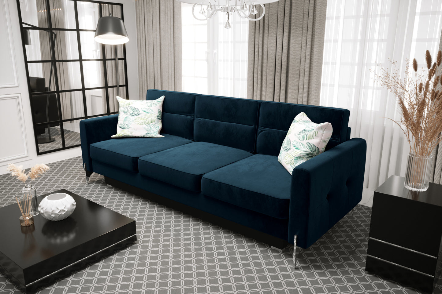 ARTI DL SOFA - Sofa Bed 3 Seater with Sleeping Function Modern >236cm<