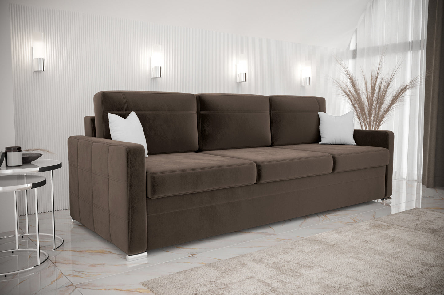 AVANTO DL SOFA - Sofa Bed 3 Seater with Sleeping Function Modern >230cm<