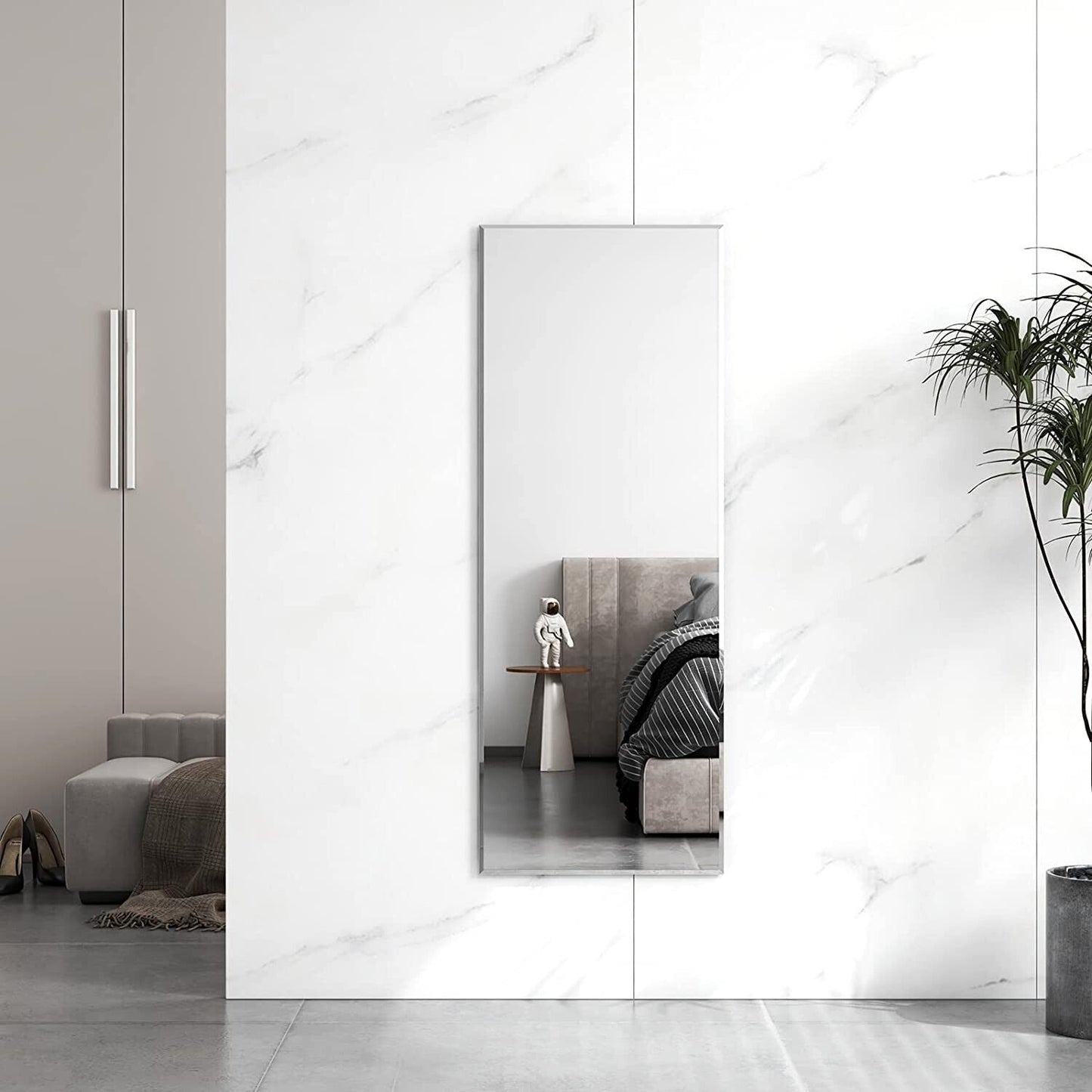 Frameless Full Length Mirror Wall Bathroom Bedroom Decor Vanity >200 x 78cm<