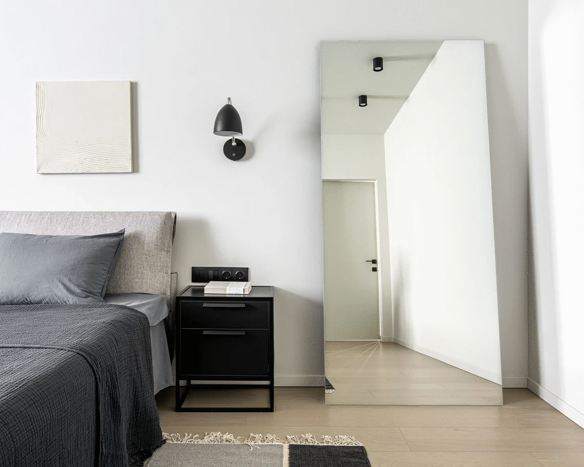 Frameless Full Length Mirror Wall Bathroom Bedroom Decor Vanity >200 x 78cm<