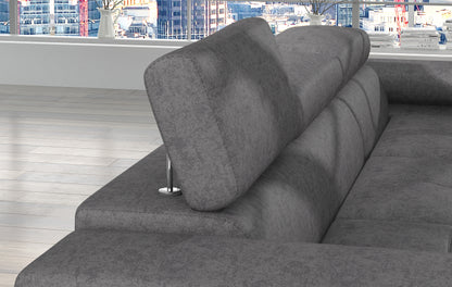 ARLAND Grey - L-Shape LEFT Corner Sofa Bed with Sleeping Function Storage > Width 289 cm <