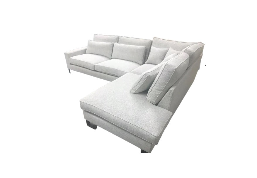 CORRIE METAL - Corner Sofa, Right, Cushions, Elegant Wish Fabric, FAST DELIVERY >314 x 224cm<