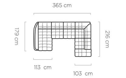 Idylla XL- U-Shape Corner Sofa Bed with Sleeping Function Storage Various Colour > Width 365 cm <