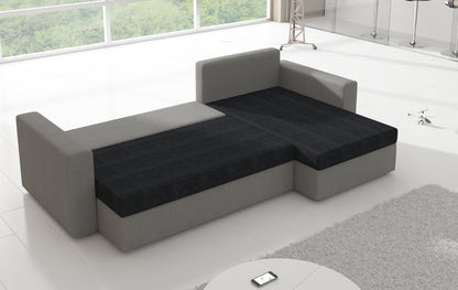 LIVIO -  Universal Corner Sofa Bed with Storage and Sleeping Function Various Colours >237cmx150cm<