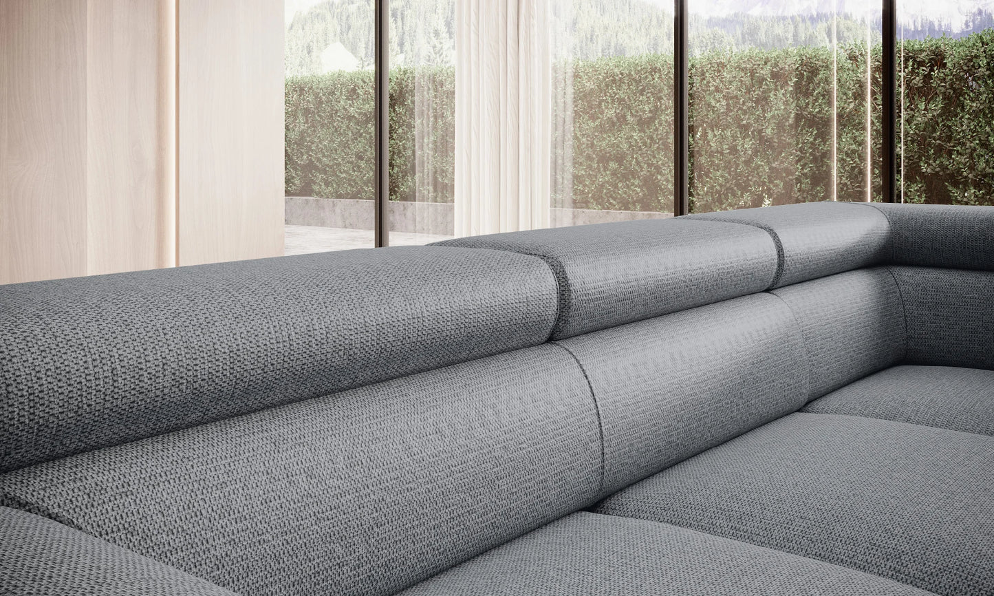 RAVEN L - Right Hand Corner Sofa Bed with Sleeping Function > Fast Delivery <