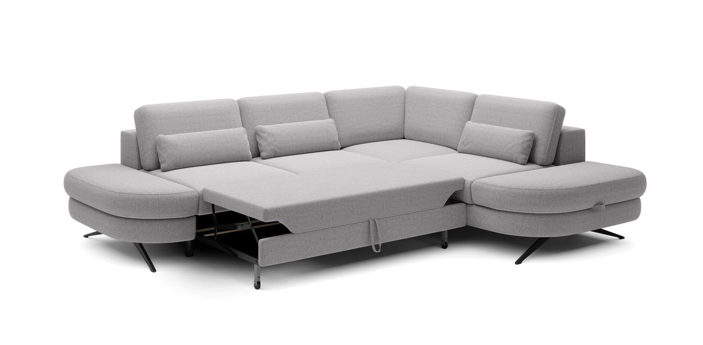 Atrille - L-Shape Corner Sofa Bed with Sleeping Function Storage Various Colour > Width 276 cm <