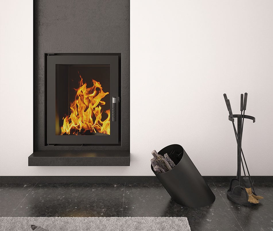 Unico Dragon 8R Slim Fireplace Insert Combust Air Modern Style