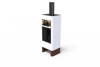 LUNA Freestanding Fireplace - Minimalist Form and High Efficiency, 2 Colours